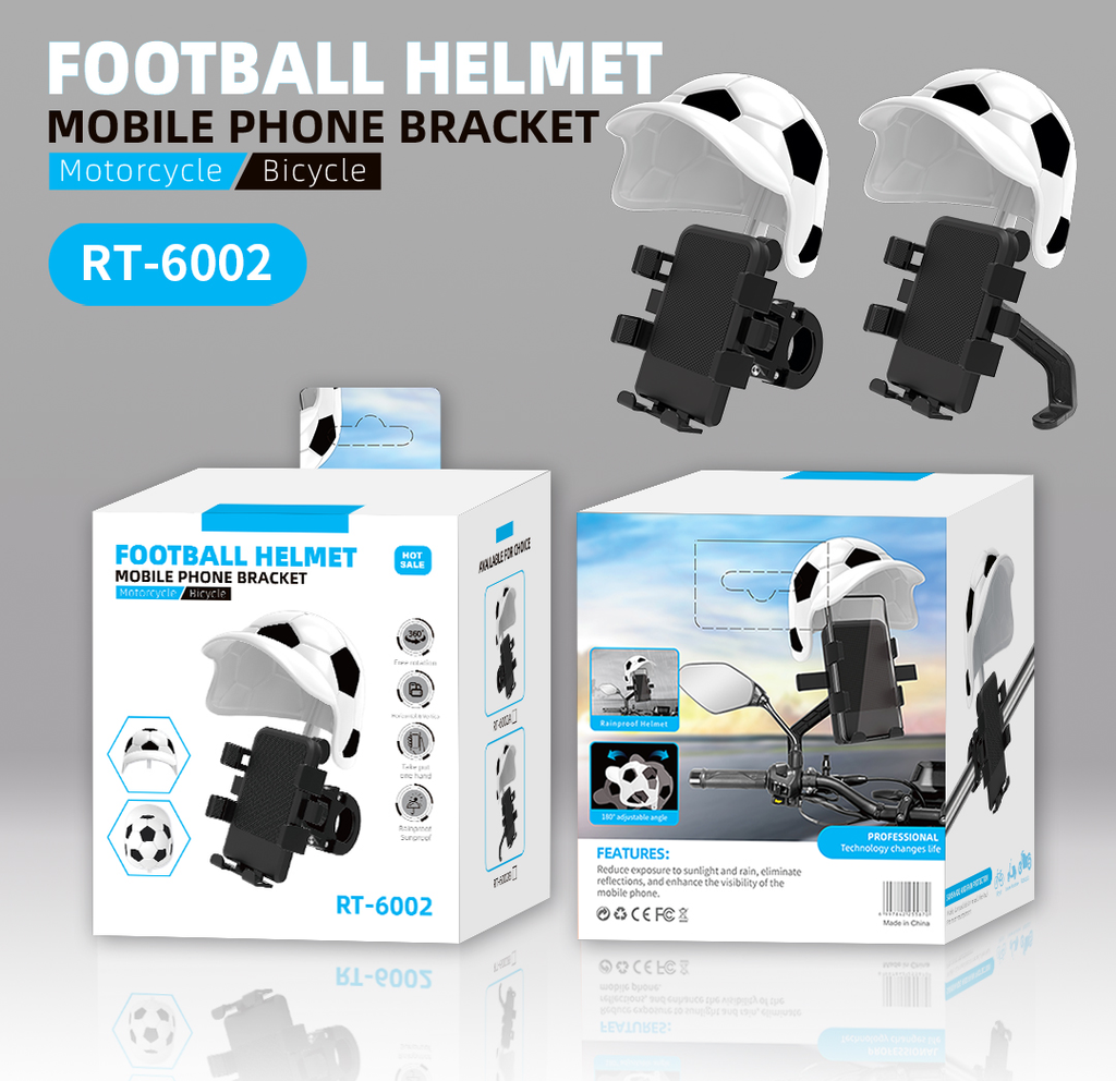 Football Helmet mobile phone bracket for Motorcycle Bicycle,Small Orders Accepted & Low MOQ