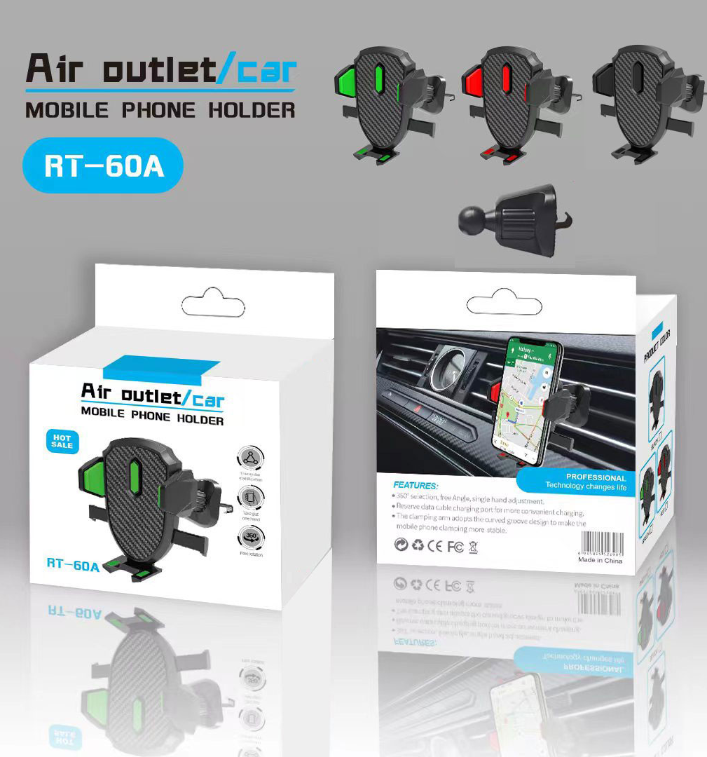 RT-60A Carbon Fiber Air Vent Car Phone Holder – [Low MOQ / Ready to Ship]