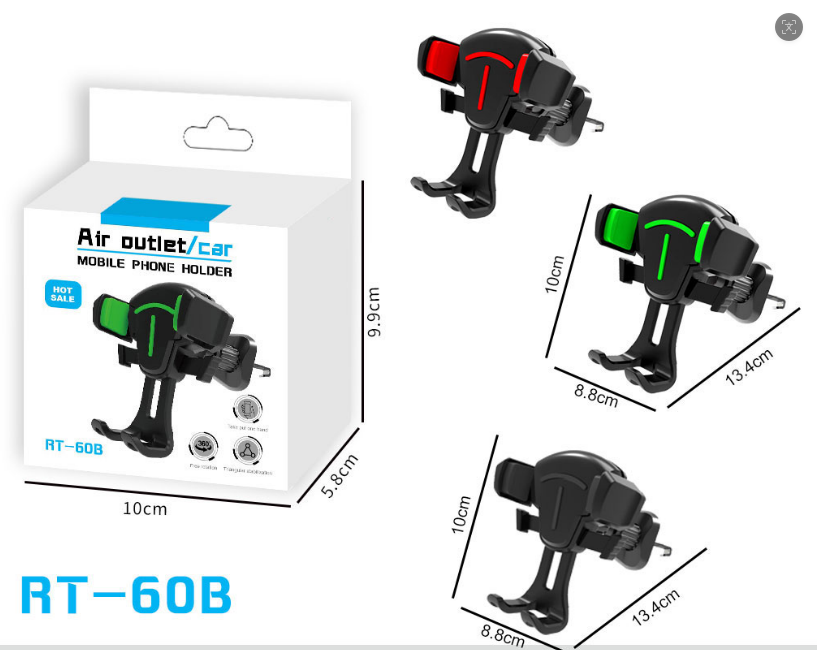 RT-60A Carbon Fiber Air Vent Car Phone Holder – [Low MOQ / Ready to Ship]